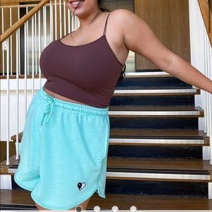 Cotton lounge shorts with ☯️ embroidered detail